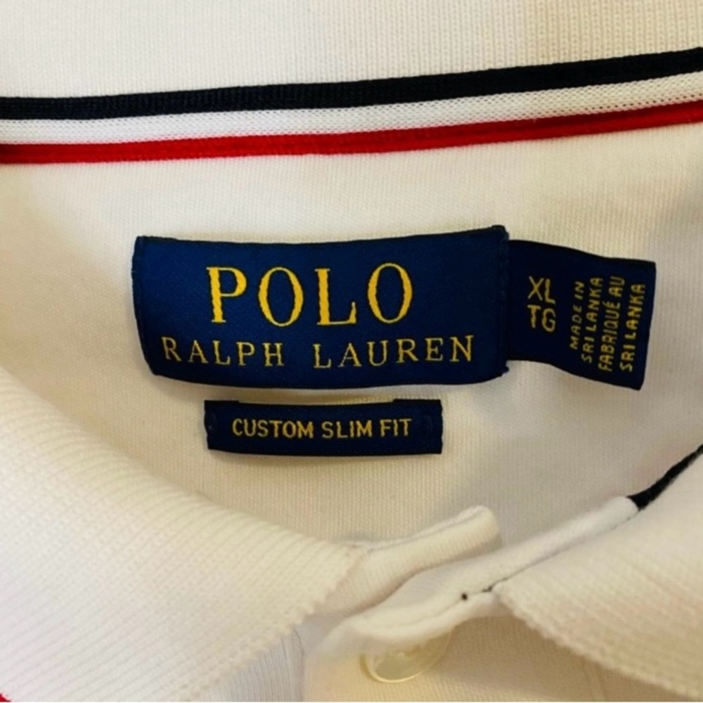 Polo Ralph Lauren White Polo Shirt with Black Logo XL - Picture 3 of 7